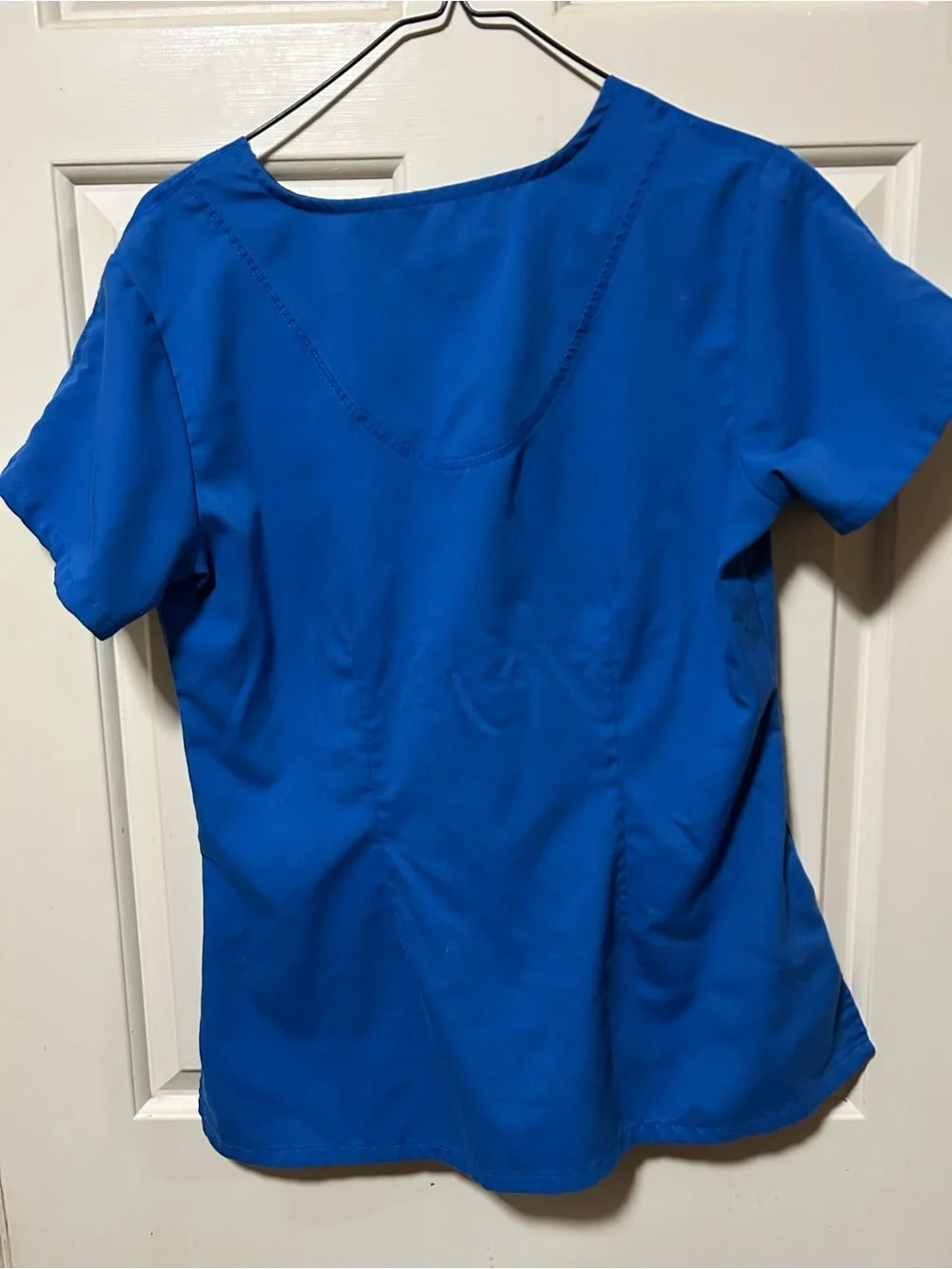 Barco Uniforms Blue V-Neck Short Sleeve Scrub Top - Picture 5 of 5